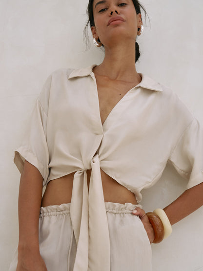 Lucid Tie Shirt - Sand