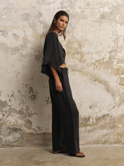 Lucid Flow Tie Pants - Black