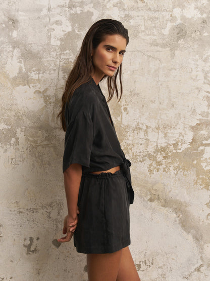 Lucid Flow Tie Shorts - Black
