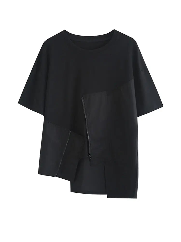 Lupee Zipper Shirt - Black by Marigold Shadows Marigold Shadows