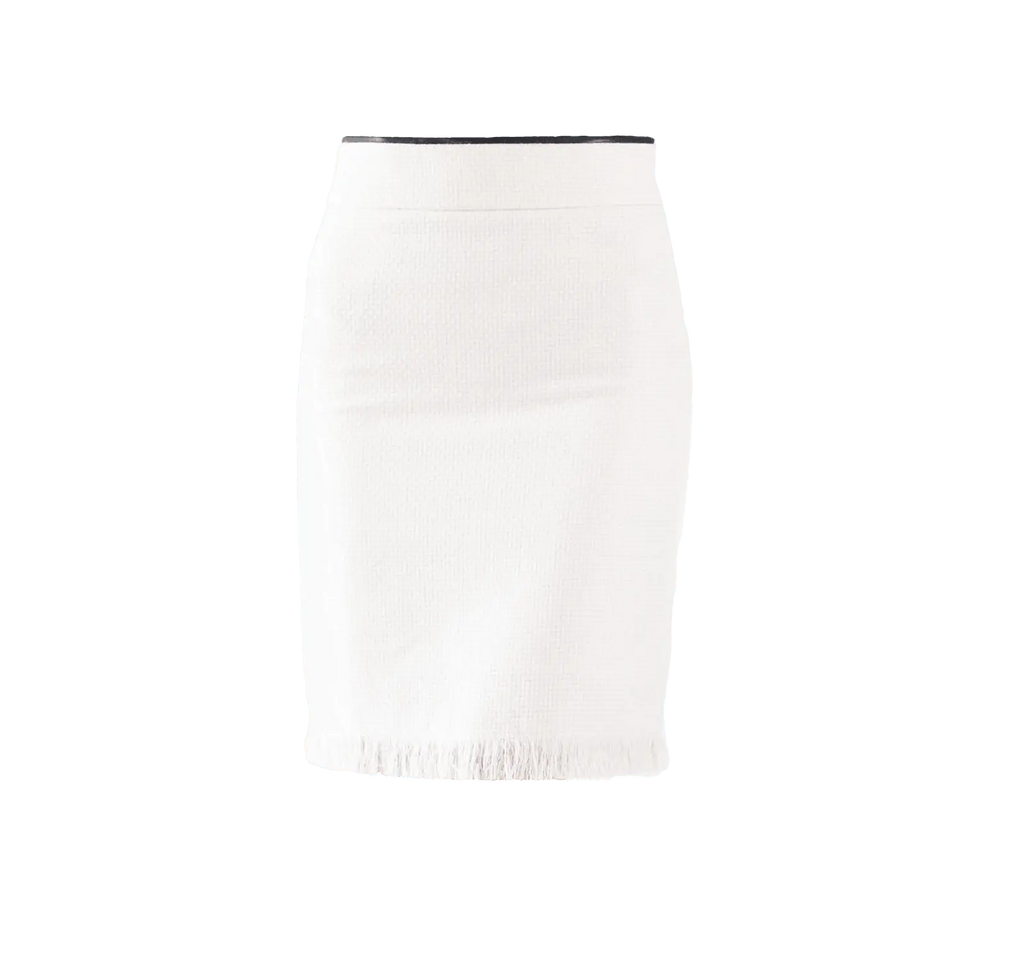 Luxe White Mini Tweed Skirt by Le Réussi® Le Réussi®