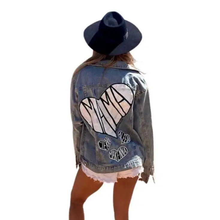 'MAMA' DENIM JACKET by Wren + Glory Wren + Glory