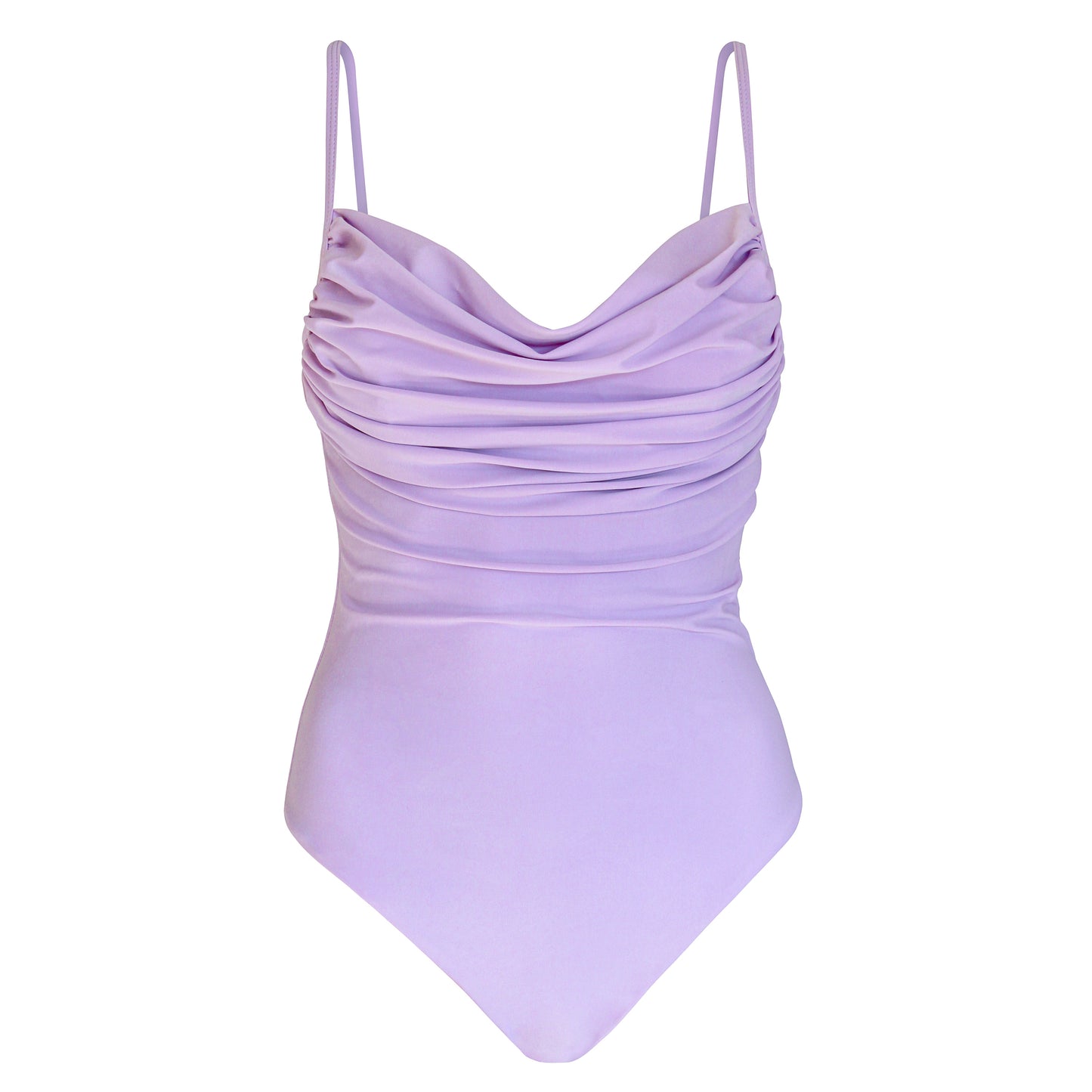 Manta Sculpting Plunge One-Piece Recycled Swimsuit in Light Purple