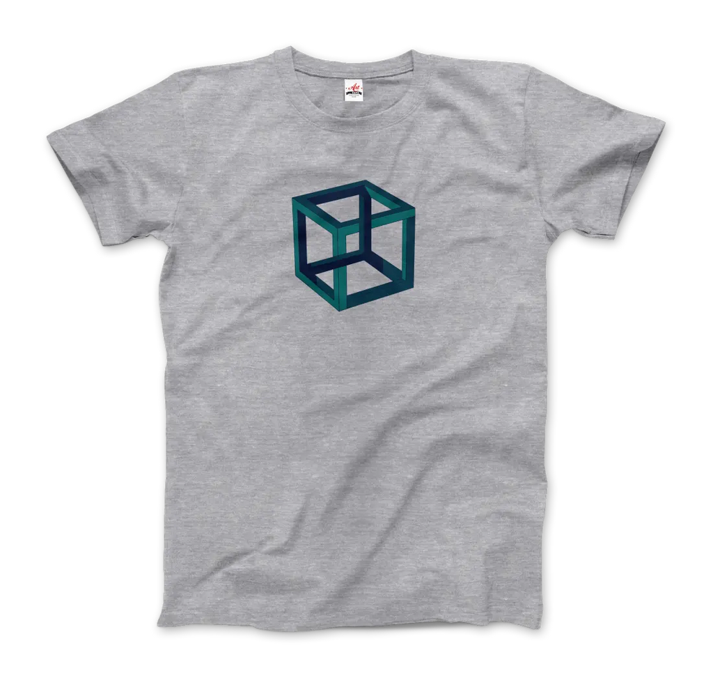 MC Escher Impossible Cube T-Shirt by Art-O-Rama Shop ART-O-RAMA-SHOP