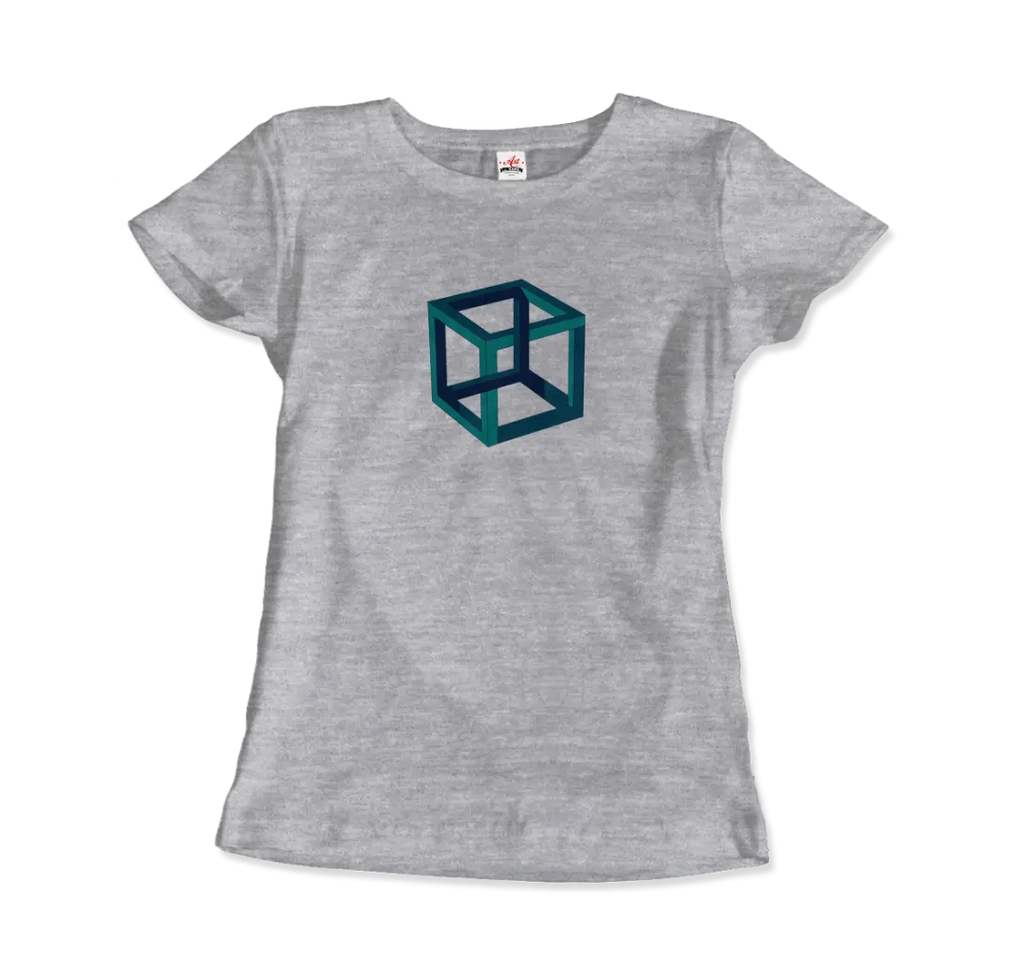 MC Escher Impossible Cube T-Shirt by Art-O-Rama Shop ART-O-RAMA-SHOP