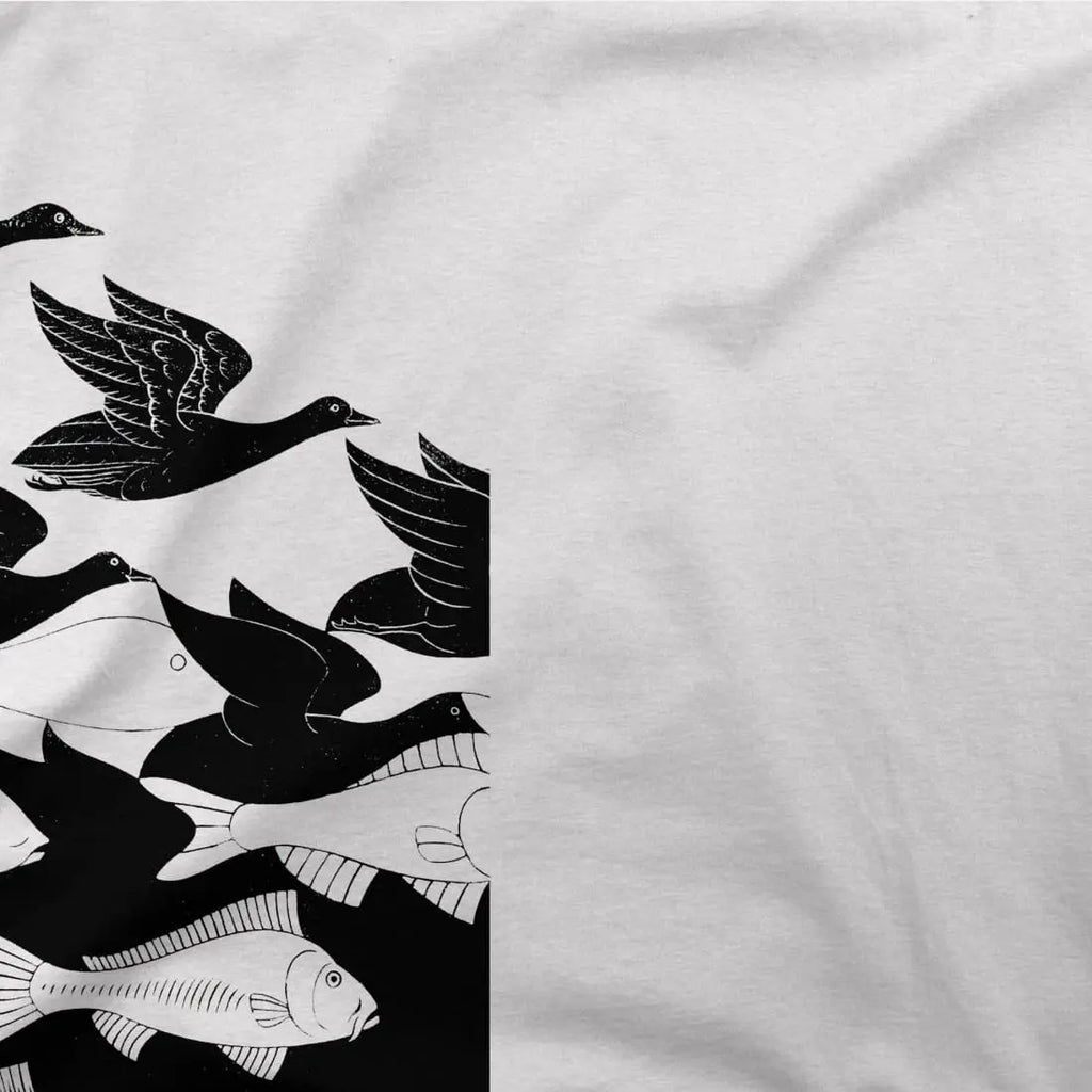 MC Escher Sky and Water I Art T-Shirt by Art-O-Rama Shop ART-O-RAMA-SHOP