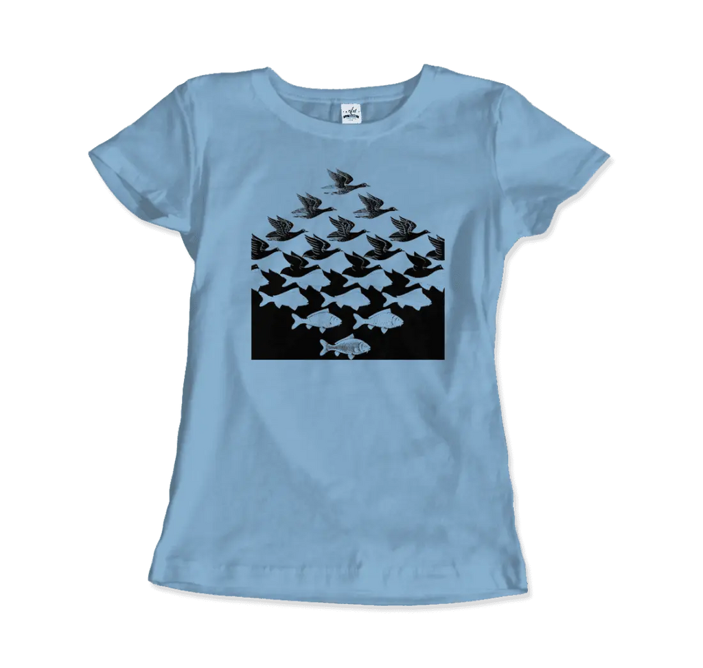MC Escher Sky and Water I Art T-Shirt by Art-O-Rama Shop ART-O-RAMA-SHOP