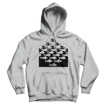 MC Escher Sky and Water I Art Unisex Hoodie by Art-O-Rama Shop ART-O-RAMA-SHOP