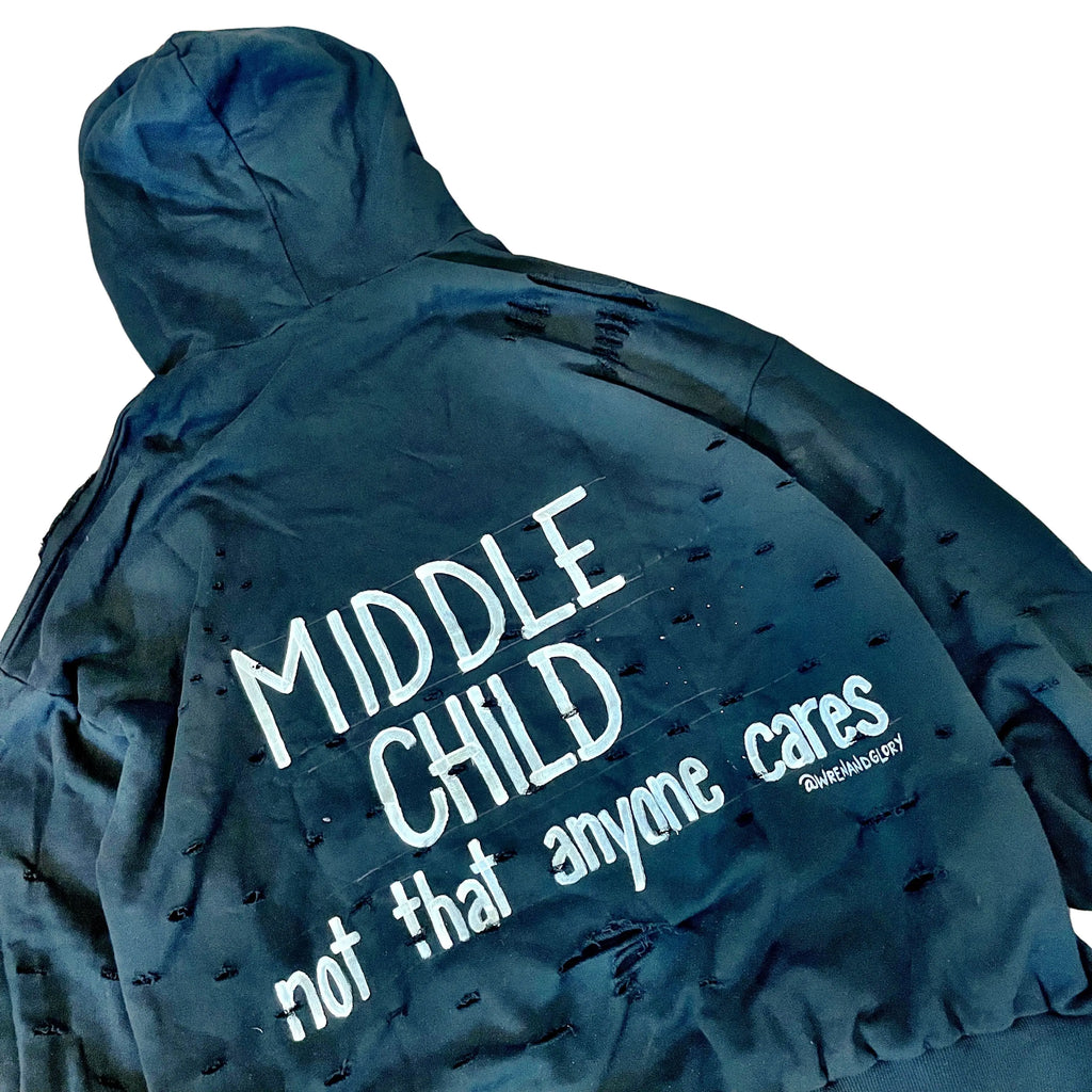 'MIDDLE' PAINTED HOODIE by Wren + Glory Wren + Glory