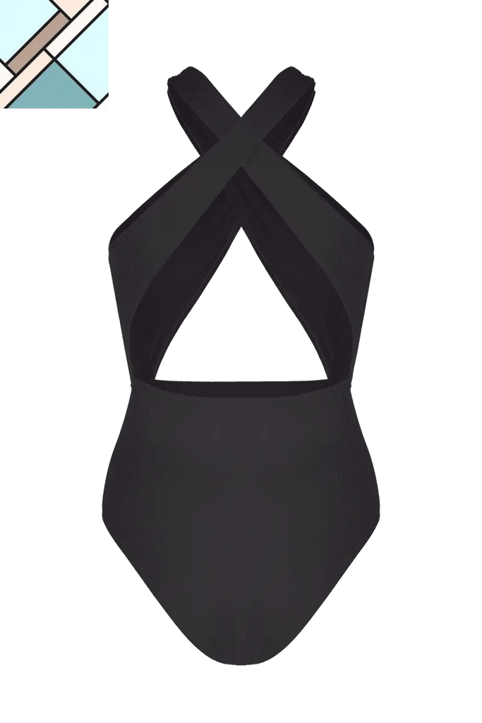 Maenam Front Cross One Piece Swimsuit MOVOM