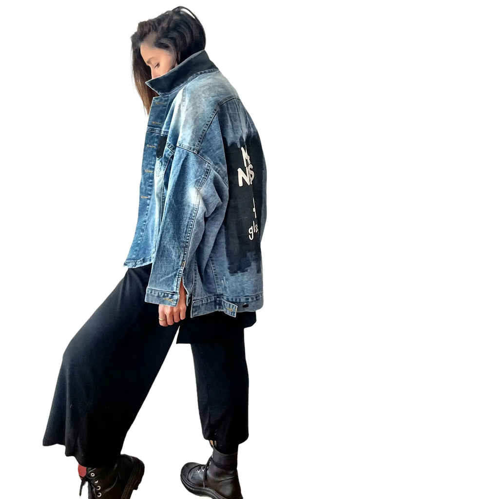 'Mama Needs A Hug' Denim Jacket by Wren + Glory Wren + Glory