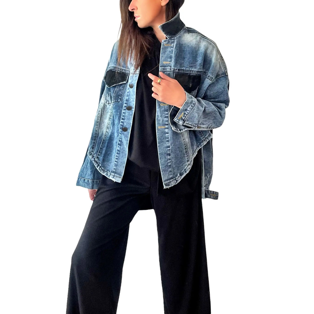 'Mama Needs A Hug' Denim Jacket by Wren + Glory Wren + Glory