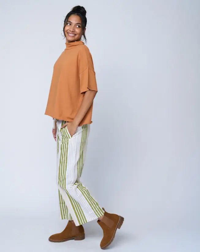 Mare Mock Neck Top - Marigold by And For Good And For Good