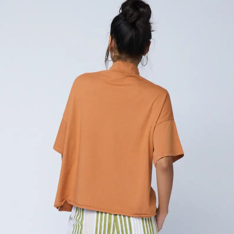 Mare Mock Neck Top - Marigold by And For Good And For Good