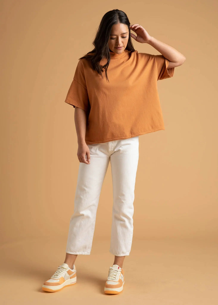 Mare Mock Neck Top - Marigold by And For Good And For Good