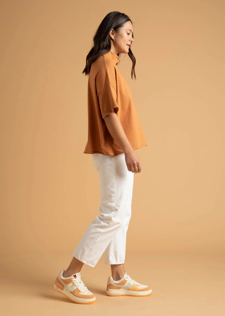 Mare Mock Neck Top - Marigold by And For Good And For Good