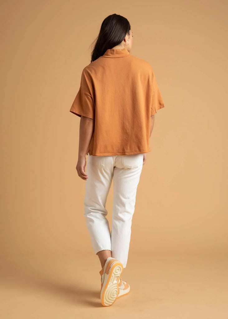 Mare Mock Neck Top - Marigold by And For Good And For Good