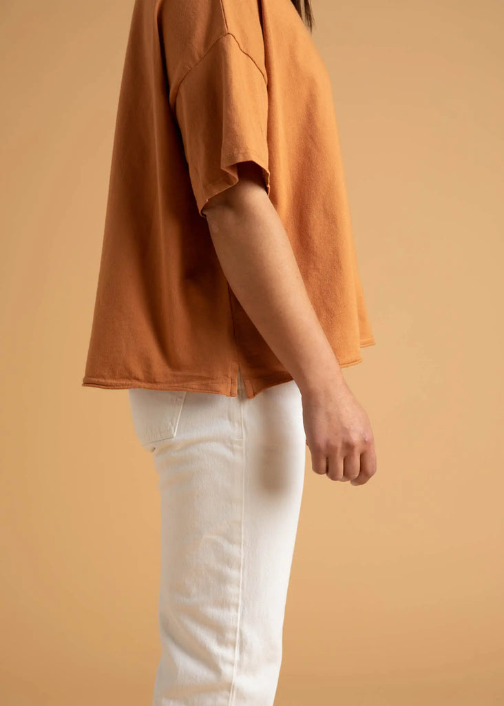 Mare Mock Neck Top - Marigold by And For Good And For Good