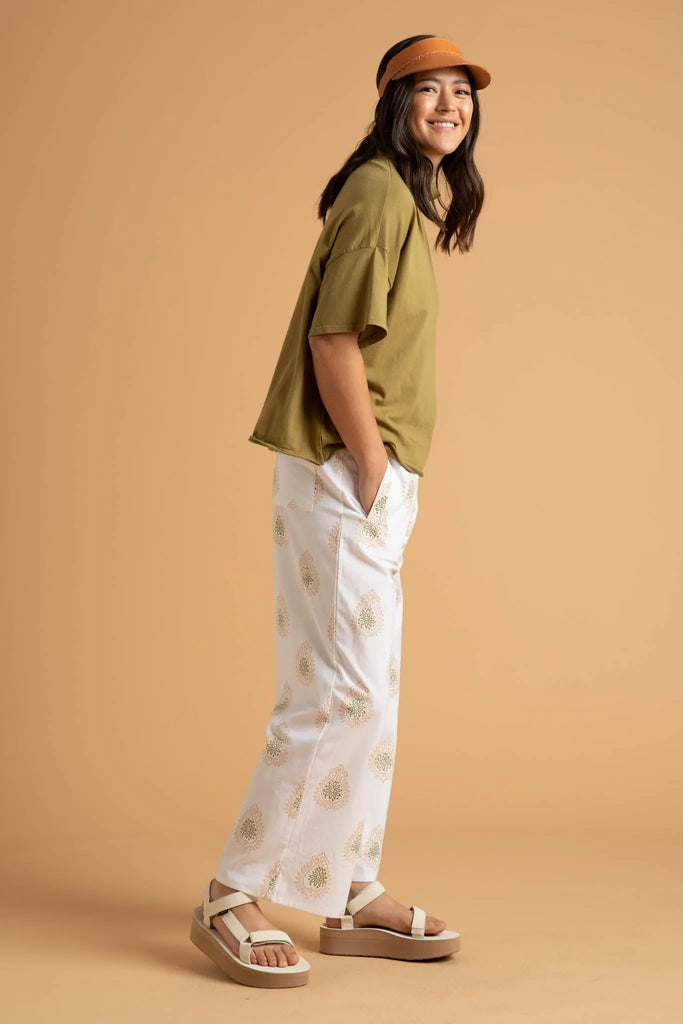 Mare Mock Neck Top - Olive Oil by And For Good And For Good