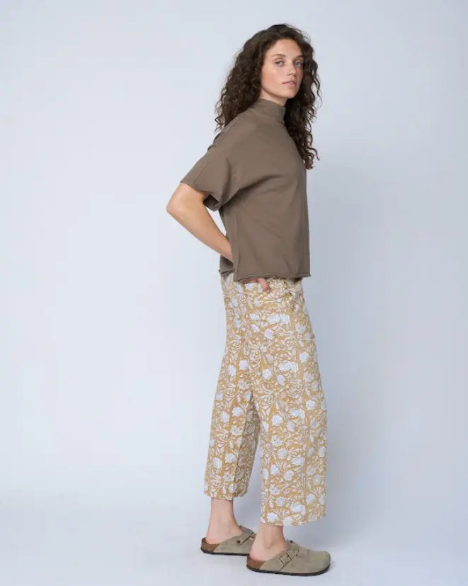 Mare Mock Neck Top - Warm Gray by And For Good And For Good