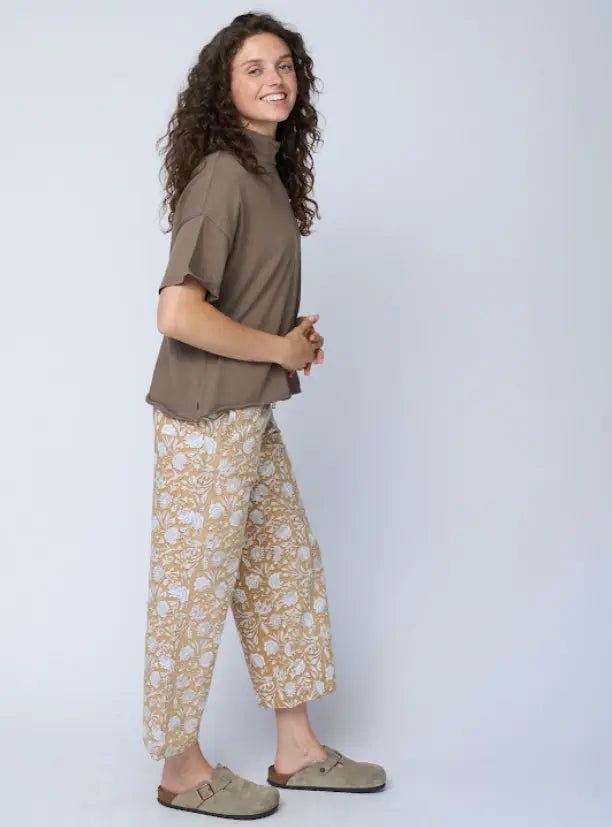 Mare Mock Neck Top - Warm Gray by And For Good And For Good