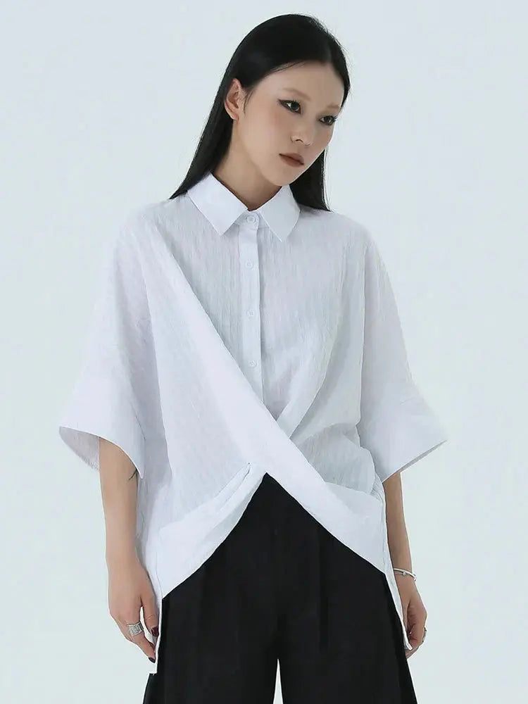 Marga Short Sleeve Blouse - White by Marigold Shadows Marigold Shadows