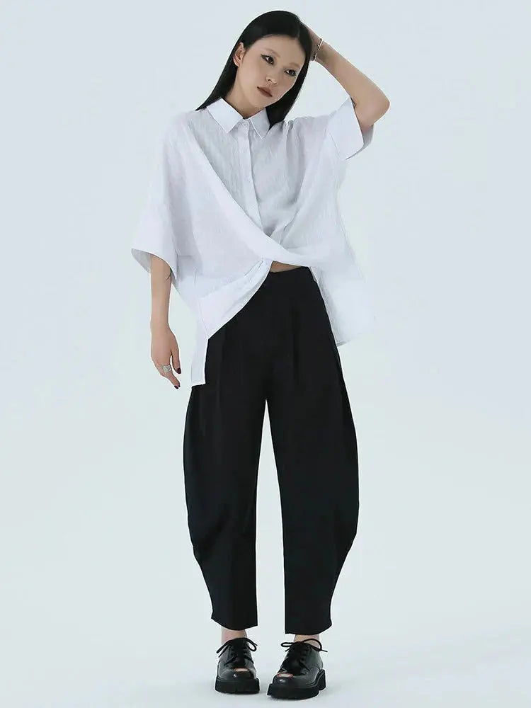 Marga Short Sleeve Blouse - White by Marigold Shadows Marigold Shadows