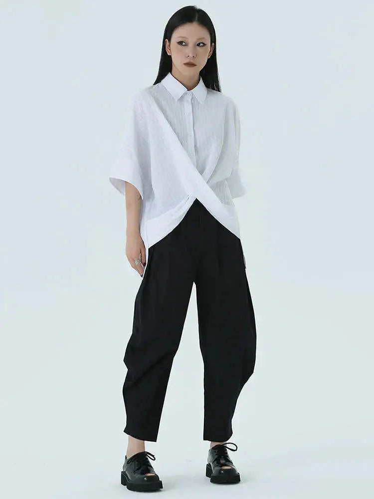 Marga Short Sleeve Blouse - White by Marigold Shadows Marigold Shadows