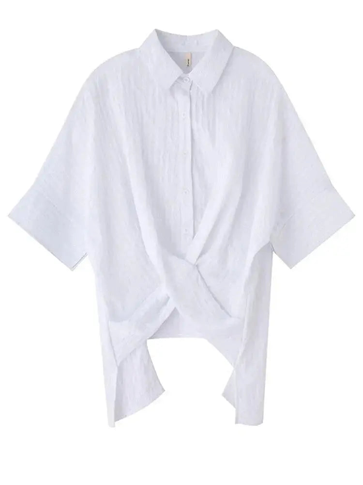 Marga Short Sleeve Blouse - White by Marigold Shadows Marigold Shadows