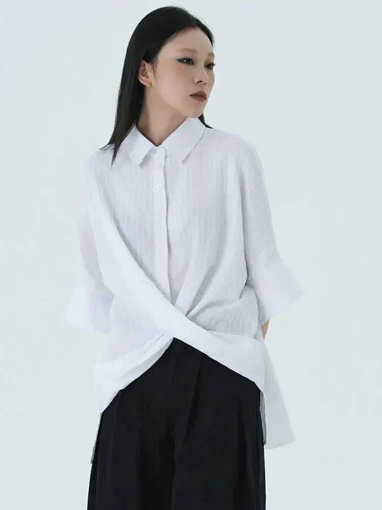 Marga Short Sleeve Blouse - White by Marigold Shadows Marigold Shadows