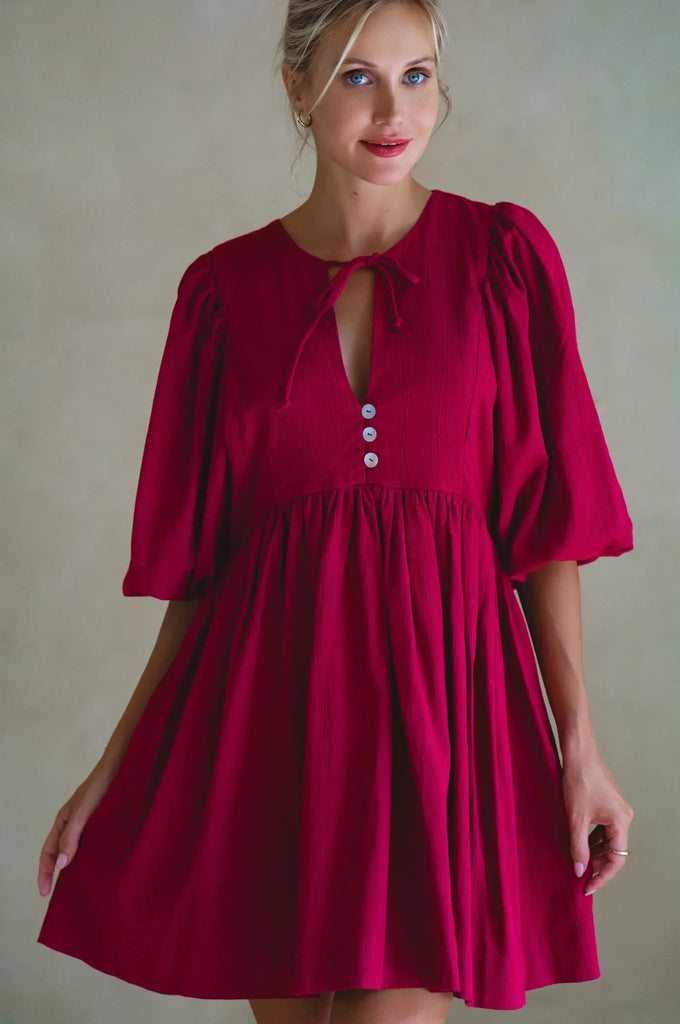 Maribelle Baby Doll Linen Dress by Bali ELF Bali ELF