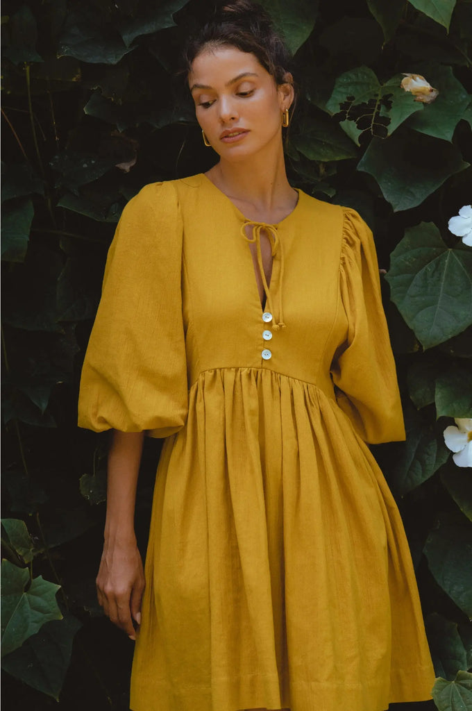 Maribelle Baby Doll Linen Dress by Bali ELF Bali ELF