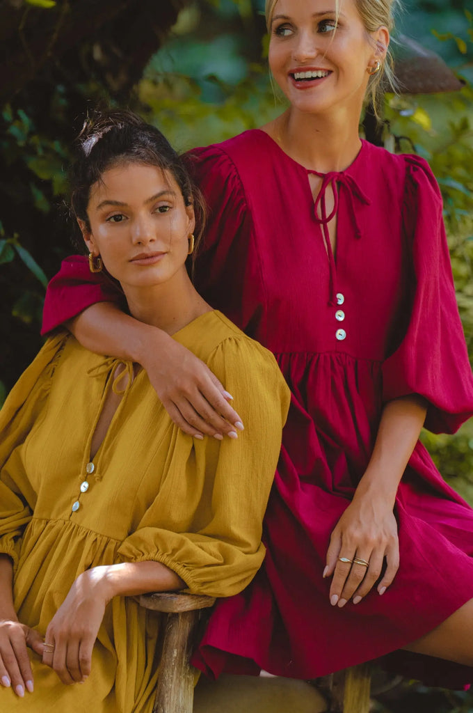 Maribelle Baby Doll Linen Dress by Bali ELF Bali ELF