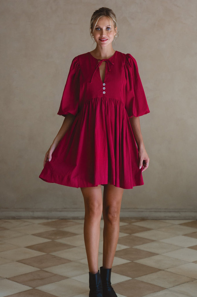 Maribelle Baby Doll Linen Dress – Ladiesse