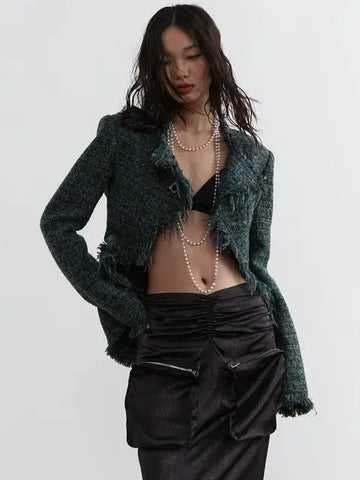Marriagie Frayed Tweed Jacket by Marigold Shadows Marigold Shadows