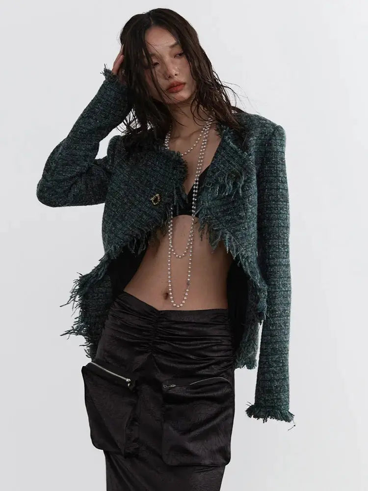 Marriagie Frayed Tweed Jacket by Marigold Shadows Marigold Shadows