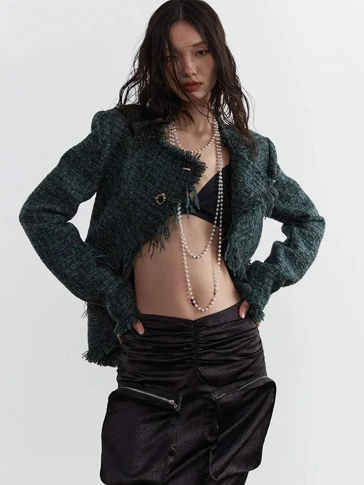 Marriagie Frayed Tweed Jacket by Marigold Shadows Marigold Shadows