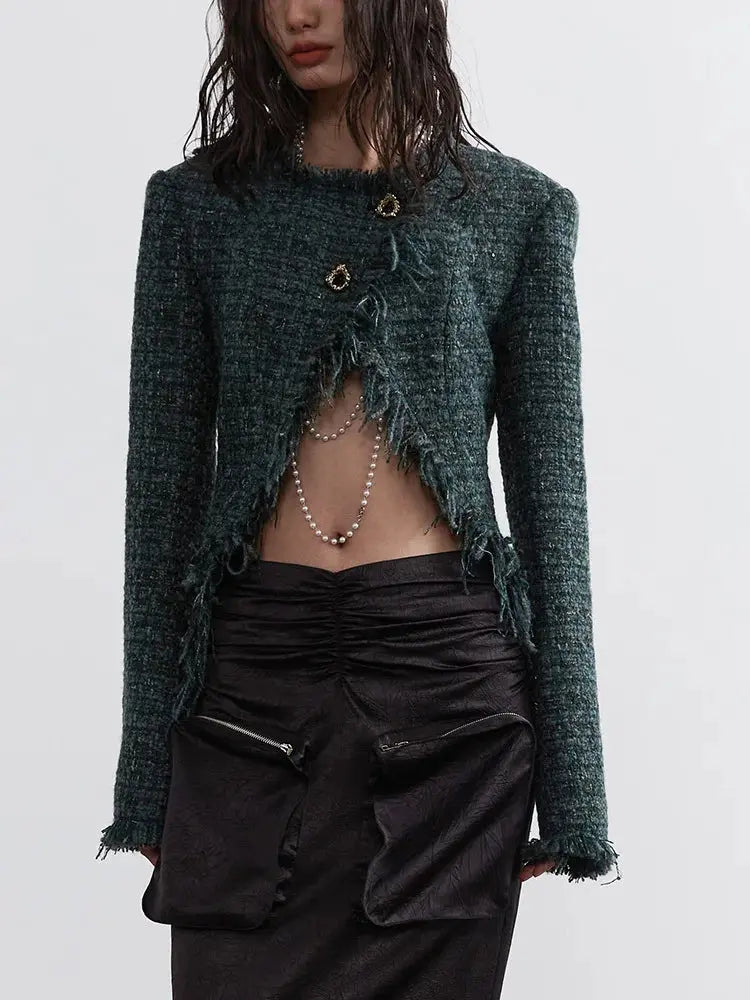 Marriagie Frayed Tweed Jacket by Marigold Shadows Marigold Shadows