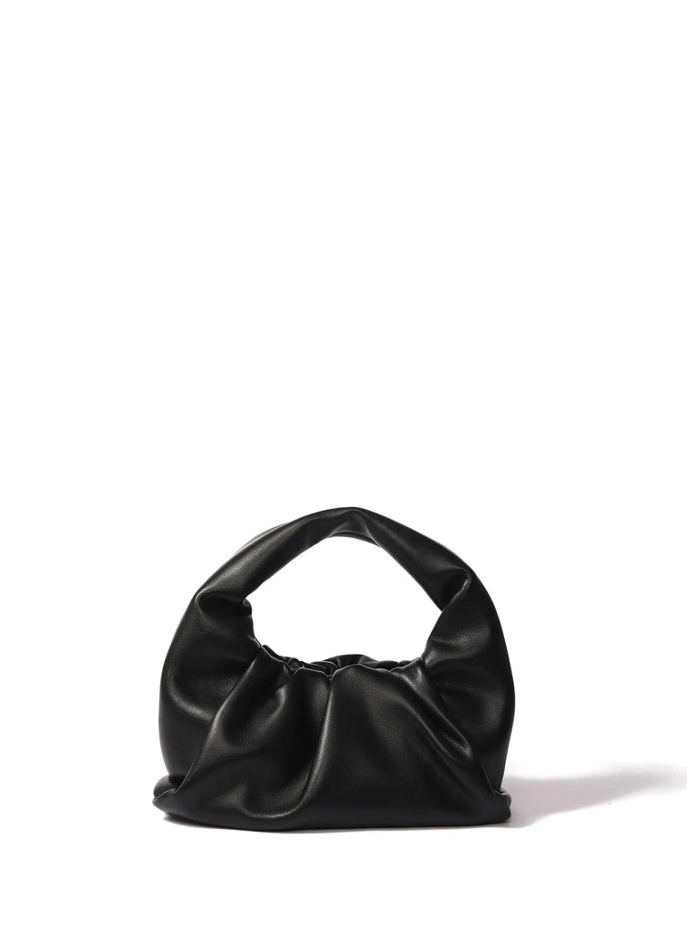 Marshmallow Croissant Leather Bag, Black by Bob Oré BOB ORE