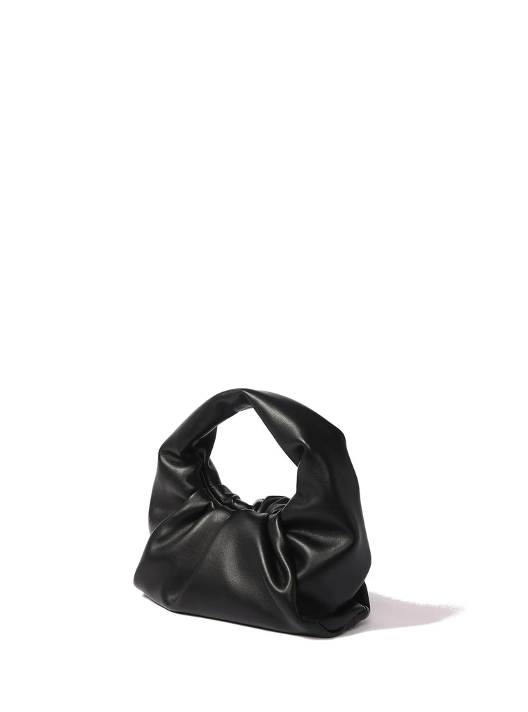 Marshmallow Croissant Leather Bag, Black by Bob Oré BOB ORE