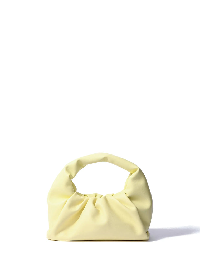 Marshmallow Croissant Leather Bag, Bright Yellow by Bob Oré BOB ORE