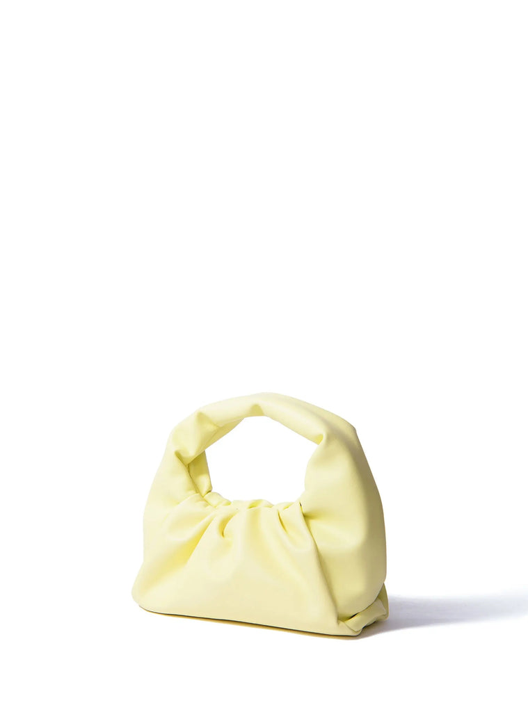 Marshmallow Croissant Leather Bag, Bright Yellow by Bob Oré BOB ORE