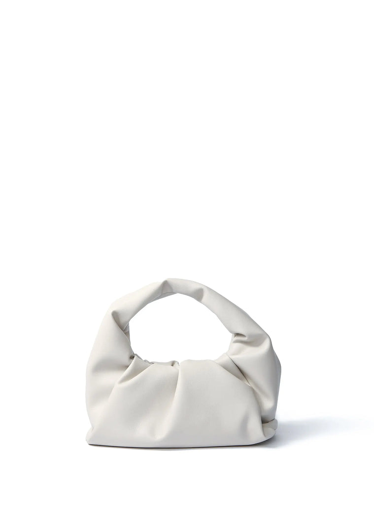 Marshmallow Croissant Leather Bag, White by Bob Oré BOB ORE