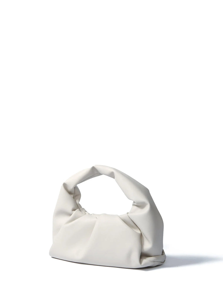 Marshmallow Croissant Leather Bag, White by Bob Oré BOB ORE