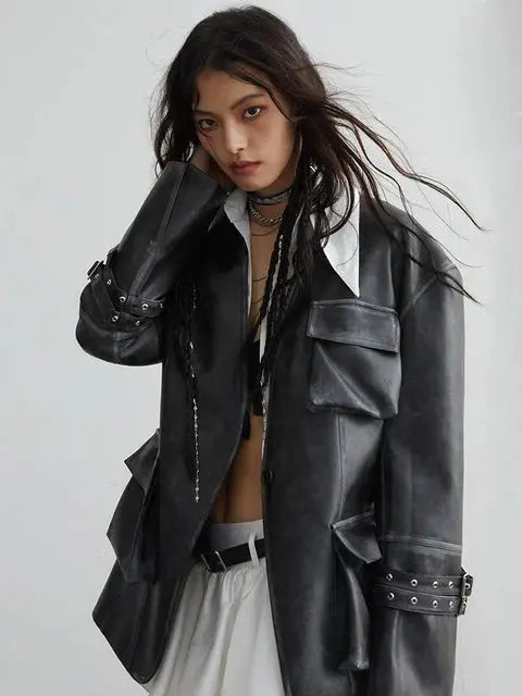 Mauarci Vegan Leather Jacket by Marigold Shadows Marigold Shadows