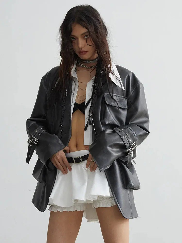 Mauarci Vegan Leather Jacket by Marigold Shadows Marigold Shadows