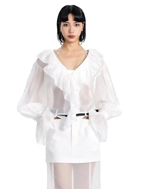 Mayssey Ruffle Blouse by Marigold Shadows Marigold Shadows
