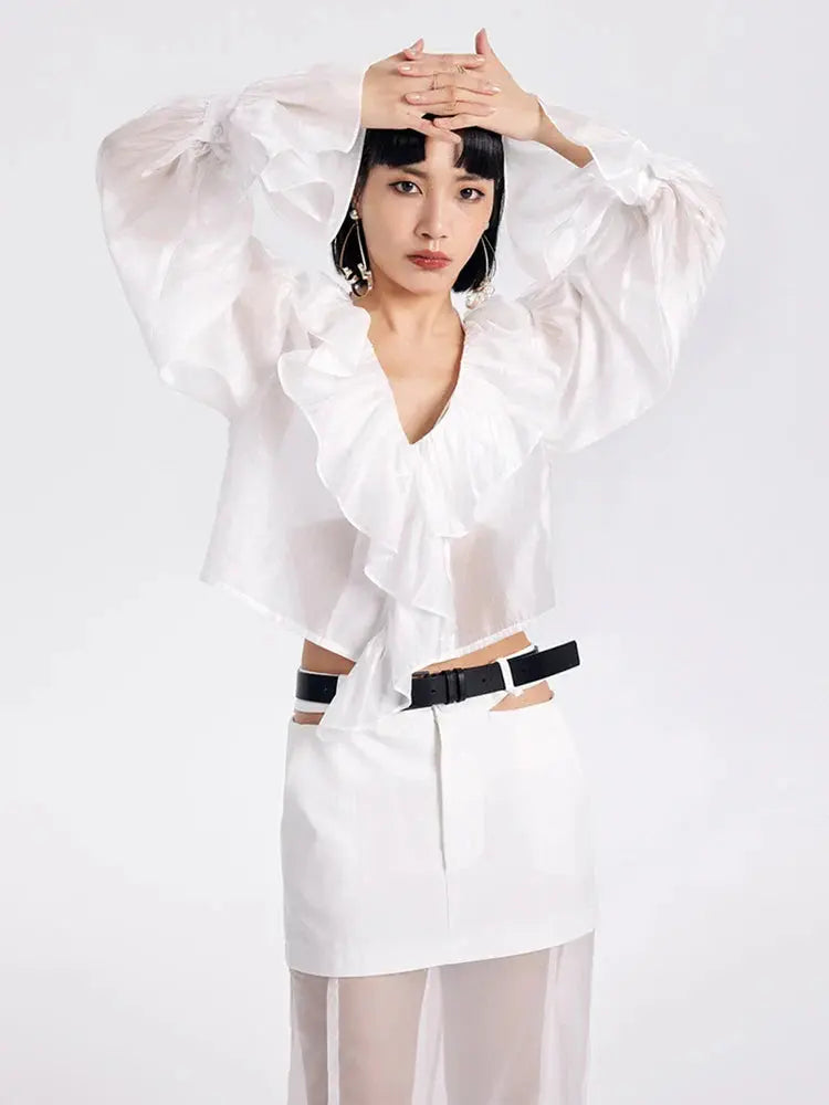 Mayssey Ruffle Blouse by Marigold Shadows Marigold Shadows