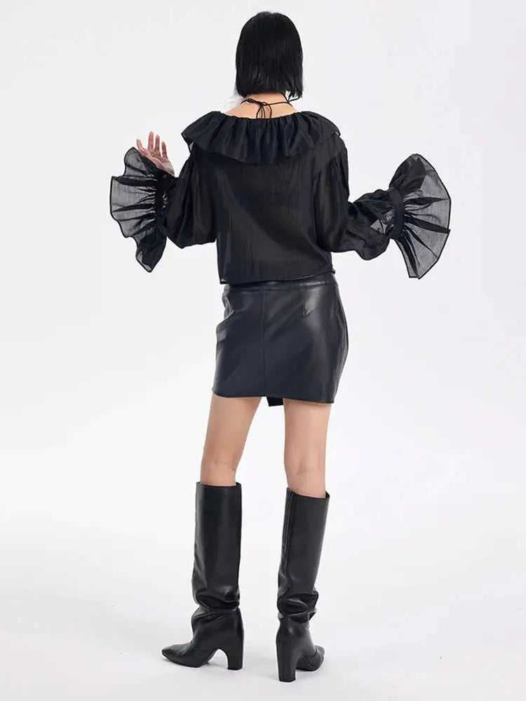 Mayssey Ruffle Blouse by Marigold Shadows Marigold Shadows