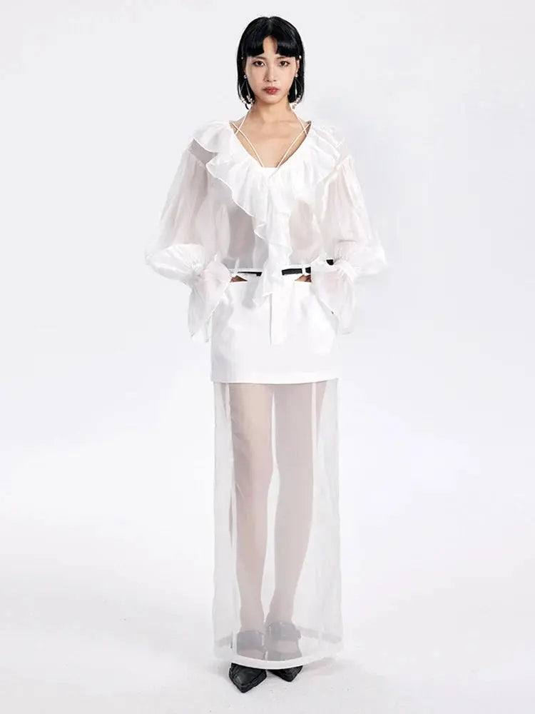 Mayssey Ruffle Blouse by Marigold Shadows Marigold Shadows